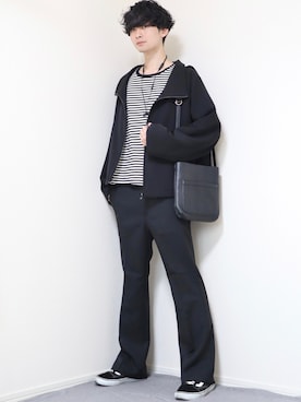 「INTER FACTORY（インターファクトリー）のアイテム（その他アウター）」を使った、Fujino Masaruさん（メンズ・181cm）の秋コーディネート