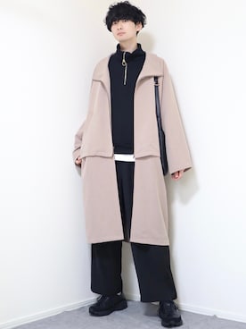 「秋のカフェオレコーデ」｜「アイテム（その他アウター）」を使った、Fujino Masaruさん（メンズ・181cm）の秋コーディネート