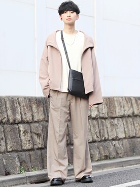 「レトロ」｜「アイテム（その他アウター）」を使った、Fujino Masaruさん（メンズ・181cm）の冬コーディネート