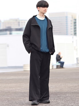 「INTER FACTORY（インターファクトリー）のアイテム（その他アウター）」を使った、Fujino Masaruさん（メンズ・180cm）の春コーディネート