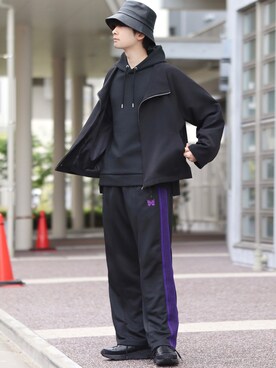 「INTER FACTORY（インターファクトリー）のアイテム（その他アウター）」を使った、Fujino Masaruさん（メンズ・180cm）の春コーディネート