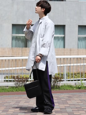 「CASPER JOHN（キャスパージョン）のアイテム（リング）」を使った、Fujino Masaruさん（メンズ・180cm）の春コーディネート