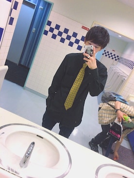 「アイテム（フォーマルスーツ/小物）」を使った、大海(￣▽￣;)🍑さん（メンズ・173cm・10代）の夏コーディネート