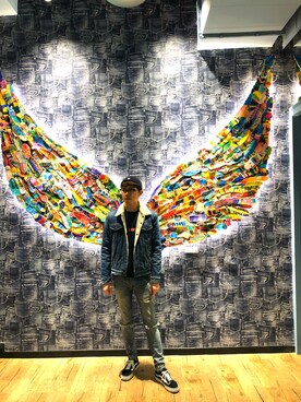 「アイテム（デニムジャケット）」を使った、Johnさん（メンズ・175cm・20代）の春コーディネート