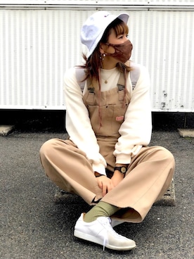 「Java（ジャバ）のアイテム（オールインワン・サロペット）」を使った、SHIBAさん（レディース・158cm）の春コーディネート