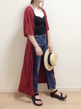 「FREE'S MART（フリーズマート）のアイテム（帽子）」を使った、mAy☆uMeさん（レディース・158cm）の春コーディネート
