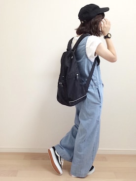 「URBAN RESEARCH Sonny Label（アーバンリサーチサニーレーベル）のアイテム（サロペット/オーバーオール）」を使った、mAy☆uMeさん（レディース・158cm）の夏コーディネート