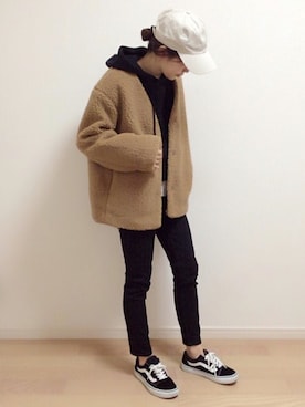 「Ungrid（アングリッド）のアイテム（ブルゾン）」を使った、mAy☆uMeさん（レディース・158cm）の冬コーディネート