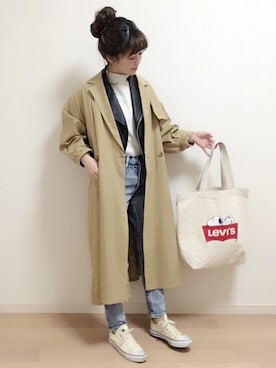 「Levi's（リーバイス）のアイテム（バッグ）」を使った、mAy☆uMeさん（レディース・158cm）の冬コーディネート