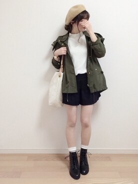 「green label relaxing（グリーンレーベルリラクシング）のアイテム（その他アウター）」を使った、mAy☆uMeさん（レディース・158cm）の冬コーディネート