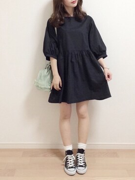 「merlot plus（メルロープリュス）のアイテム」を使った、mAy☆uMeさん（レディース・158cm）の夏コーディネート