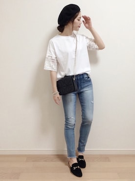 「IMAGE COLLECTION（イマージュコレクション）のアイテム（パンツ）」を使った、mAy☆uMeさん（レディース・158cm）の夏コーディネート