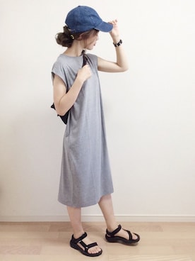 「notch.（ノッチ）のアイテム（キャップ）」を使った、mAy☆uMeさん（レディース・158cm）の夏コーディネート