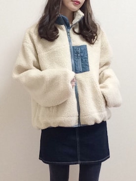 「アイテム（タイツ/ストッキング、ブルー系）」を使った、mAy☆uMeさん（レディース・158cm）の冬コーディネート