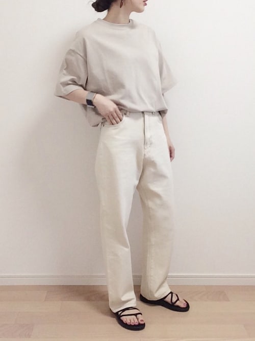 mAy☆uMeさんのTシャツ/カットソー「【19SS新色】BIG TEE(ADAM ET ROPE'|アダムエロペ)」を使ったコーディネート