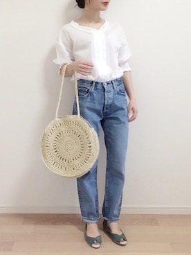 「BASE（ベース）のアイテム」を使った、mAy☆uMeさん（レディース・158cm）の夏コーディネート
