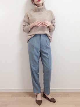 「MODE ROBE（モードローブ）のアイテム（イヤリング）」を使った、mAy☆uMeさん（レディース・158cm）の秋コーディネート