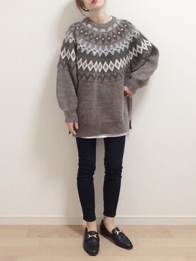 「FREAK'S STORE（フリークスストア）の【WEB限定】ビットローファー（ローファー）」を使った、mAy☆uMeさん（レディース・158cm）の秋コーディネート