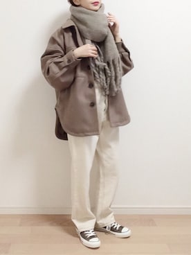 「CONVERSE（コンバース）の＜CONVERSE（コンバース）＞∴ALL STAR 100 LOW オールスターコーデュロイ スニーカー ◆（スニーカー）」を使った、mAy☆uMeさん（レディース・158cm）の冬コーディネート