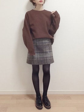 「FREE'S MART（フリーズマート）のアイテム（スカート）」を使った、mAy☆uMeさん（レディース・158cm）の冬コーディネート