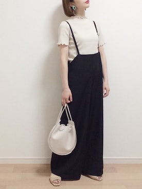 「URBAN RESEARCH Sonny Label（アーバンリサーチサニーレーベル）のアイテム（サロペット/オーバーオール）」を使った、mAy☆uMeさん（レディース・158cm）の春コーディネート