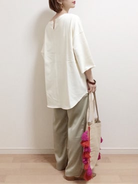 「CORNERS（コーナーズ）のアイテム（パンツ）」を使った、mAy☆uMeさん（レディース・158cm）の春コーディネート