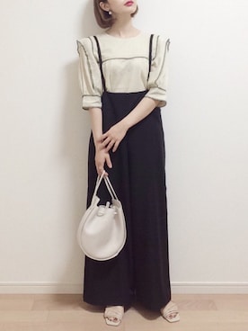 「URBAN RESEARCH Sonny Label（アーバンリサーチサニーレーベル）のアイテム（サロペット/オーバーオール）」を使った、mAy☆uMeさん（レディース・158cm）の夏コーディネート
