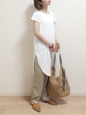 「CORNERS（コーナーズ）のアイテム（パンツ）」を使った、mAy☆uMeさん（レディース・158cm）の夏コーディネート