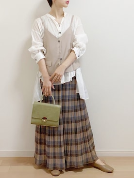 「Three Four Time（ｽﾘｰﾌｫｰﾀｲﾑ）のアイテム」を使った、mAy☆uMeさん（レディース・158cm）の秋コーディネート