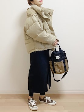 「CONVERSE（コンバース）の＜CONVERSE（コンバース）＞∴ALL STAR 100 LOW オールスターコーデュロイ スニーカー ◆（スニーカー）」を使った、mAy☆uMeさん（レディース・158cm）の冬コーディネート