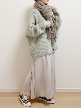 「CONVERSE（コンバース）の＜CONVERSE（コンバース）＞∴ALL STAR 100 LOW オールスターコーデュロイ スニーカー ◆（スニーカー）」を使った、mAy☆uMeさん（レディース・158cm）の冬コーディネート