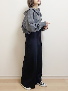「URBAN RESEARCH Sonny Label（アーバンリサーチサニーレーベル）のアイテム（サロペット/オーバーオール）」を使った、mAy☆uMeさん（レディース・158cm）の冬コーディネート