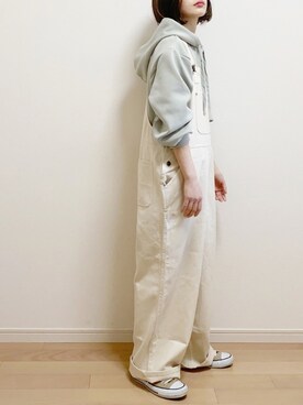 「FREAK'S STORE（フリークスストア）のアイテム（オールインワン・サロペット）」を使った、mAy☆uMeさん（レディース・158cm）の春コーディネート