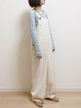 「FREAK'S STORE（フリークスストア）のアイテム（オールインワン・サロペット）」を使った、mAy☆uMeさん（レディース・158cm）の春コーディネート