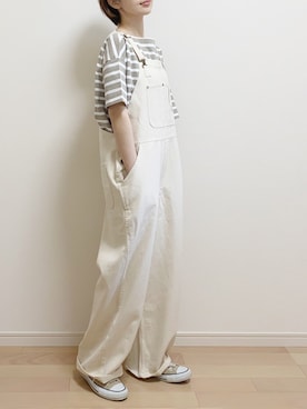 「FREAK'S STORE（フリークスストア）のアイテム（オールインワン・サロペット）」を使った、mAy☆uMeさん（レディース・158cm）の春コーディネート