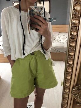 「シースルー」｜「アイテム（チノパンツ）」を使った、AIRIさん（レディース・156cm）の夏コーディネート
