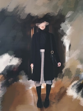 「MidiUmi（ミディウミ）のアイテム（チェスターコート）」を使った、m oさん（レディース・167cm）の春コーディネート