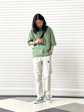「BURLAP OUTFITTER（バーラップアウトフィッター）のアイテム（ショルダーバッグ）」を使った、山崎まさひささん（メンズ・175cm）の春コーディネート