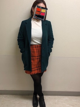 「SPINNS（スピンズ）のアイテム（ジャケット/アウター、グリーン系）」を使った、おでんさん（レディース・159cm）の冬コーディネート