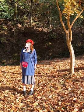 「Rodeo Crowns（ロデオクラウンズ）のアイテム（ワンピース/ドレス）」を使った、おでんさん（レディース・159cm）の秋コーディネート
