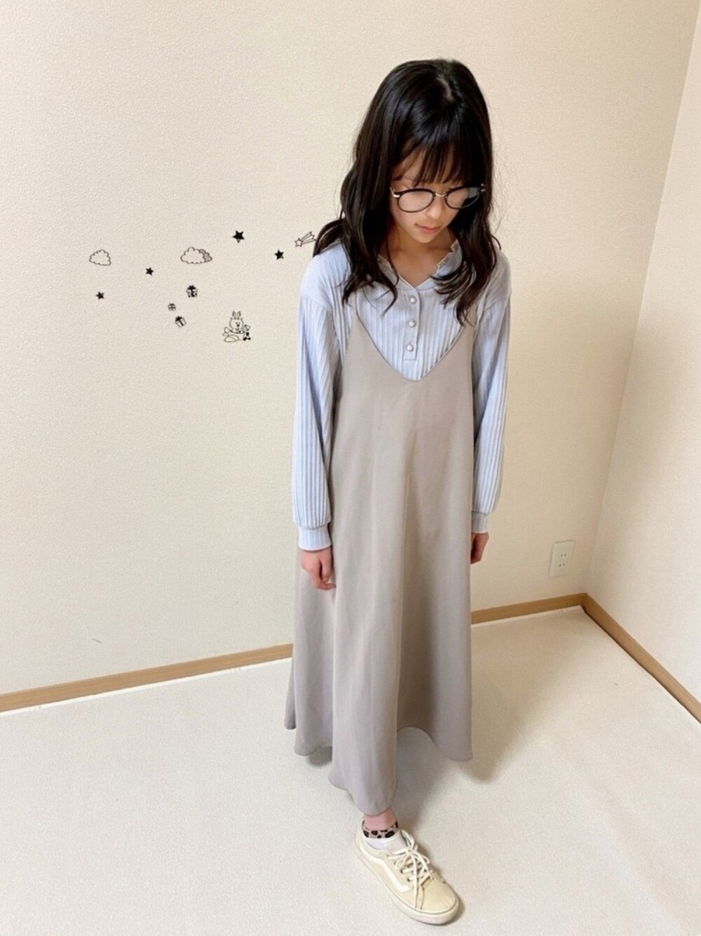 ko_ai_to🎶さんの「襟元フリルテレコTシャツ（BRANSHES）」を使ったコーディネートの1枚目の写真