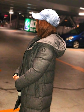 「AVIREX（アヴィレックス）のアイテム（ダウンジャケット/コート）」を使った、AYNさん（レディース・157cm）の秋コーディネート