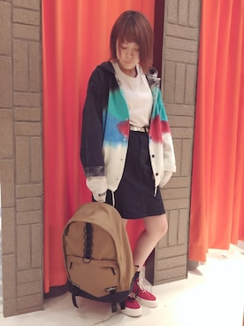 「RNA（アールエヌエー）のアイテム（その他アウター）」を使った、あかねさん（レディース・157cm）の秋コーディネート