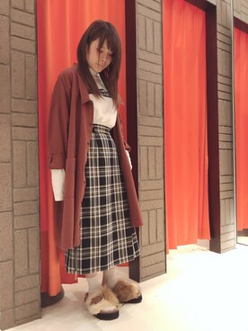 「RNA（アールエヌエー）のアイテム（その他アウター）」を使った、あかねさん（レディース・157cm）の秋コーディネート