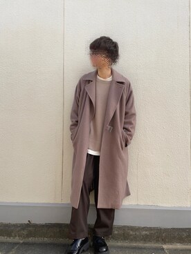 「shiki tokyo（シキトウキョウ）のアイテム（トレンチコート）」を使った、ta_moさん（メンズ・179cm）の冬コーディネート