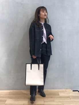 「スリット」｜「アイテム（その他シューズ）」を使った、onigiriさん（レディース・153cm）の冬コーディネート