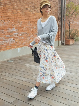 「H&M（エイチ・アンド・エム）のアイテム（カーディガン/ボレロ）」を使った、maiさん（レディース・165cm）の春コーディネート