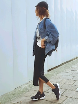 「Reebok（リーボック）のユニセックス リーボック インスタ ポンプフューリー ブラック Reebok INSTAPUMP FURY OG V65750（スニーカー）」を使った、maiさん（レディース・165cm）の春コーディネート