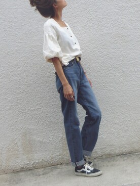 「FREAK'S STORE（フリークスストア）のアイテム（ベルト）」を使った、maiさん（レディース・165cm）の秋コーディネート