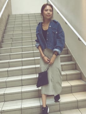 「Reebok（リーボック）のユニセックス リーボック インスタ ポンプフューリー ブラック Reebok INSTAPUMP FURY OG V65750（スニーカー）」を使った、maiさん（レディース・165cm）の秋コーディネート